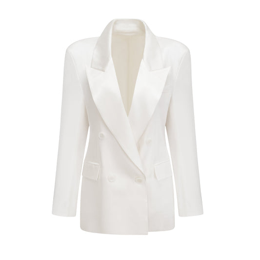 Sylvie Beyaz Kruvaze Blazer Ceket